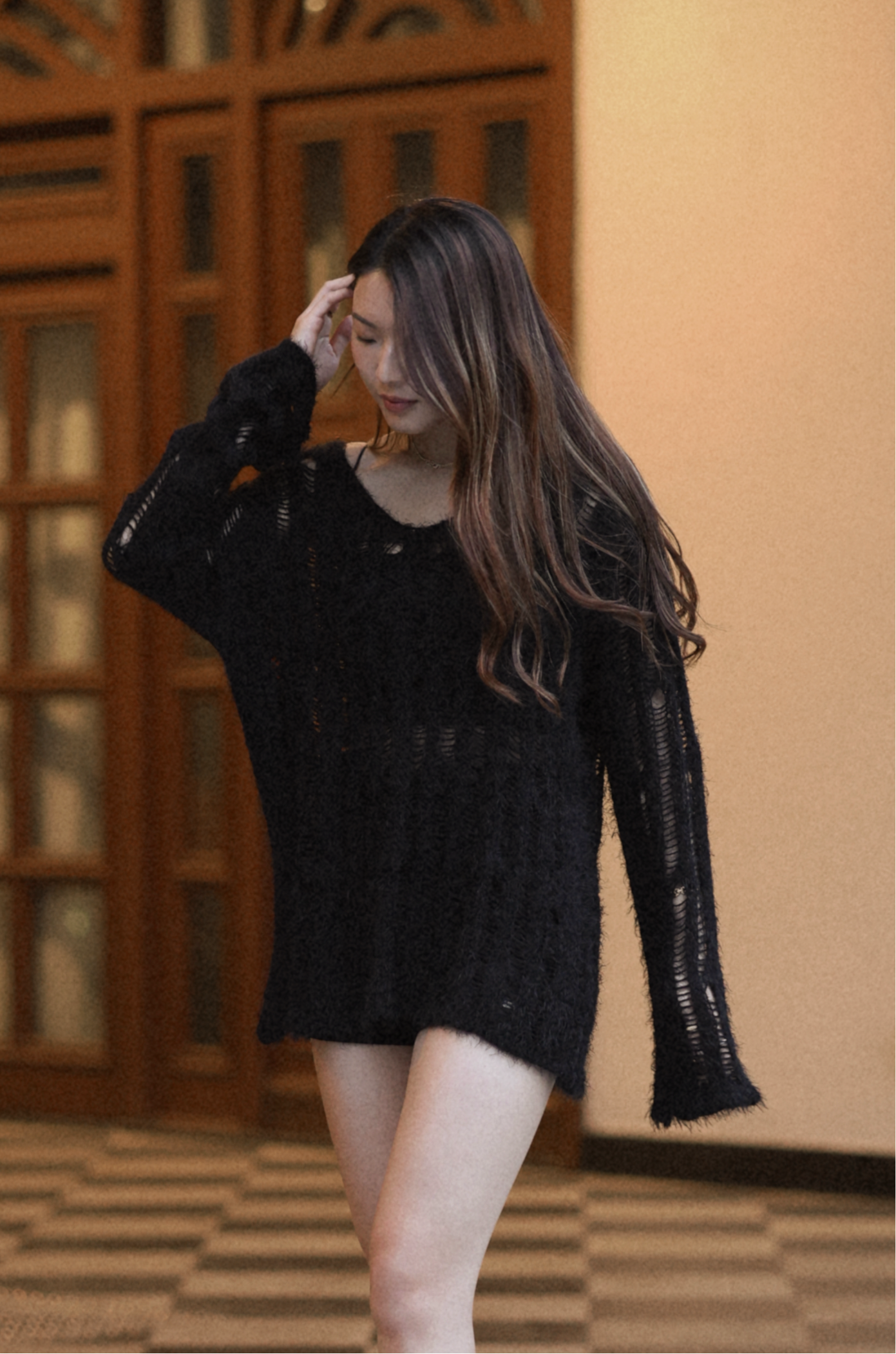 Becket Oversized Fuzzy Top