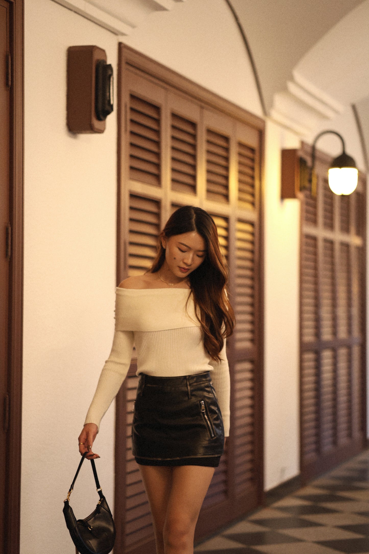 Getaway Faux Leather High Waisted Mini Skirt