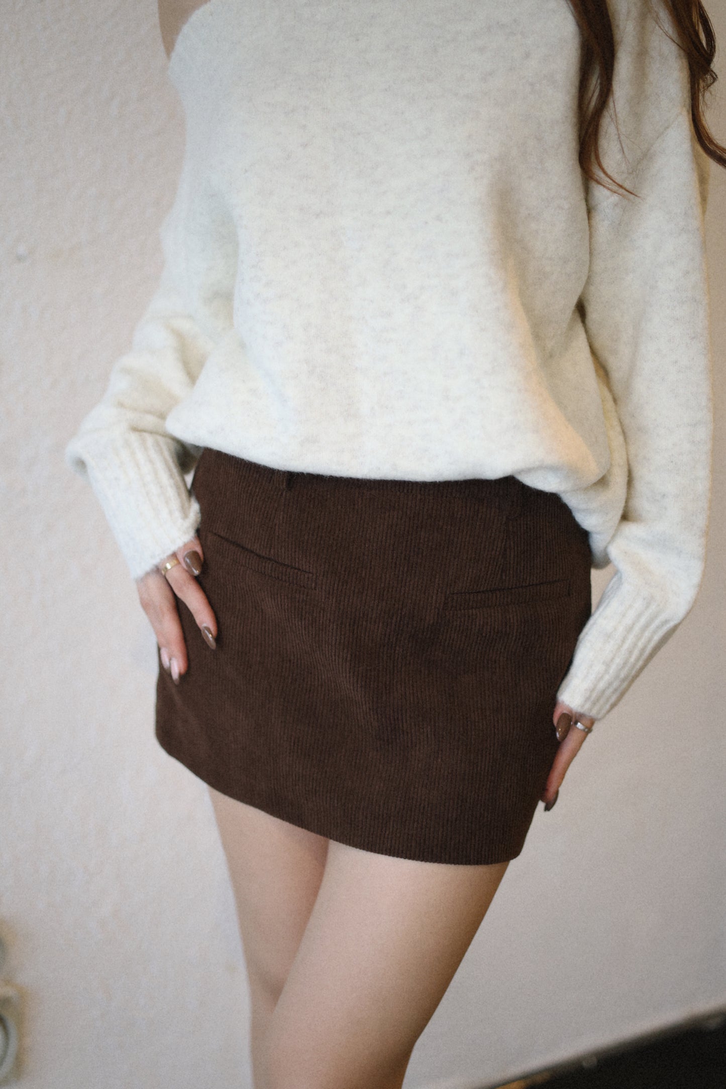 Basile Corduroy Mini Skirt