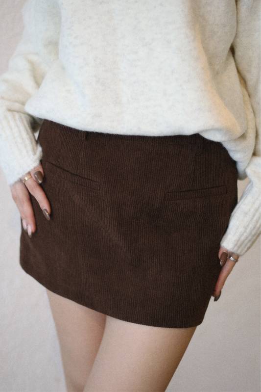 Basile Corduroy Mini Skirt