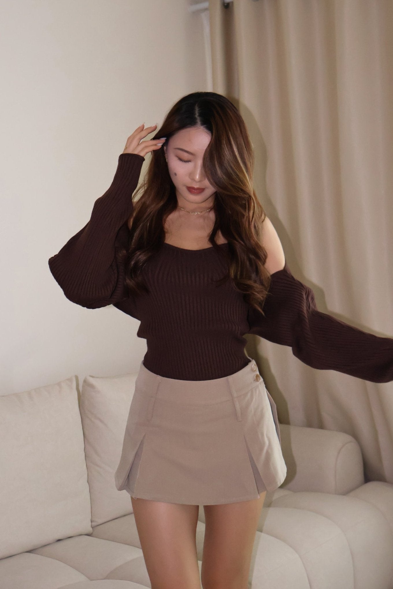 Bailey Knitted Cardigan and Cami Set